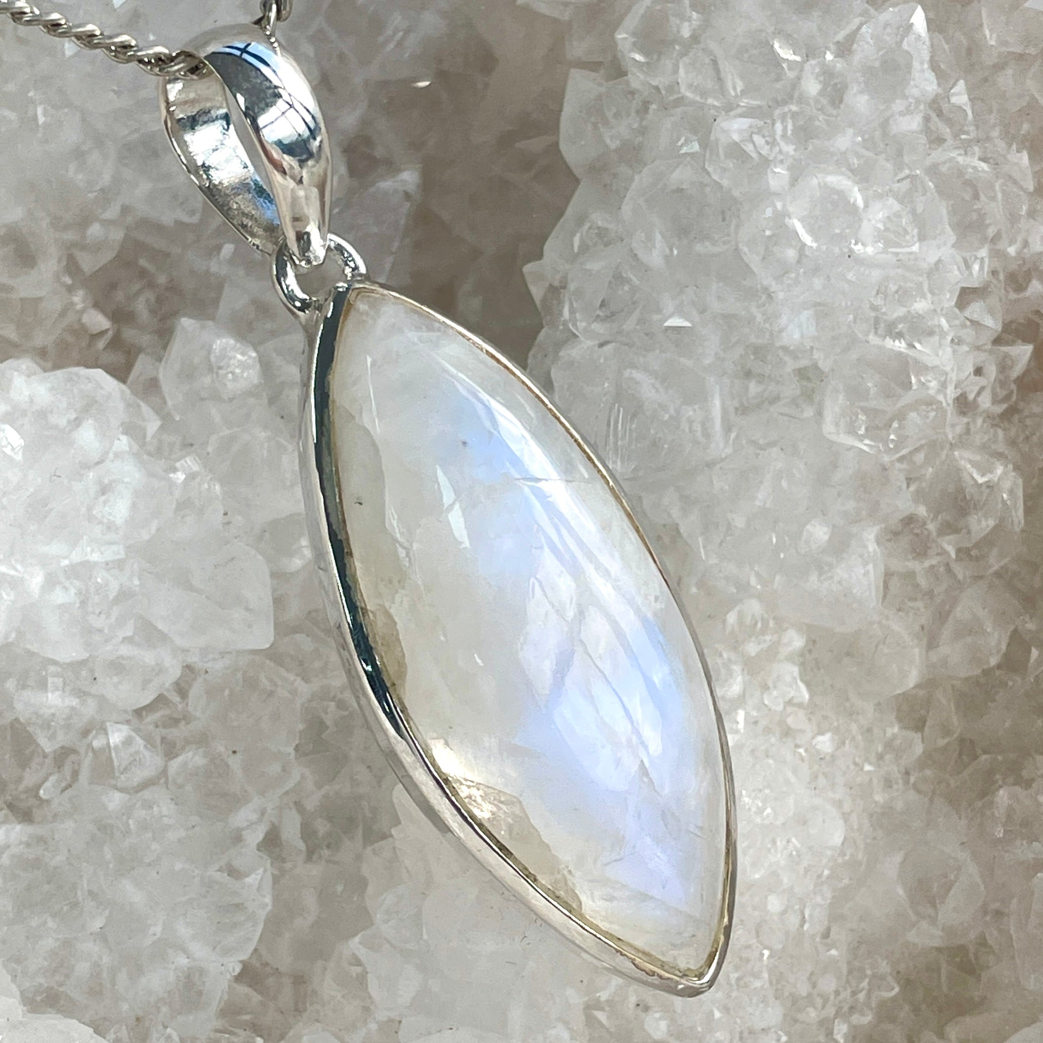 Rainbow Moonstone Pendant Large - SP117 Rainbow Moonstone Pendant Large - SP117
